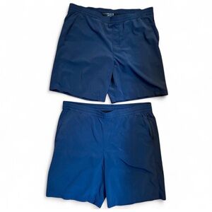 Outdoor Voice’s Men’s Navy Blue 7 inch Shorts Bundle (2) Size Medium